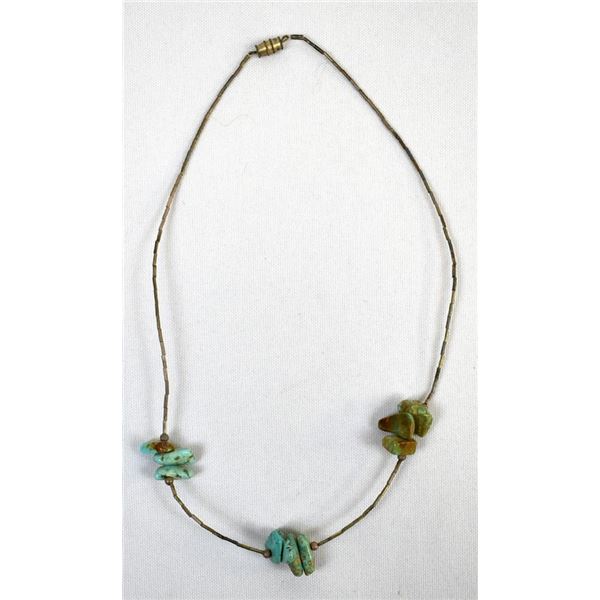 Vintage Navajo Sterling Turquoise Nugget Choker