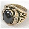 Image 1 : Navajo Sterling Hematite Ring, Size 13
