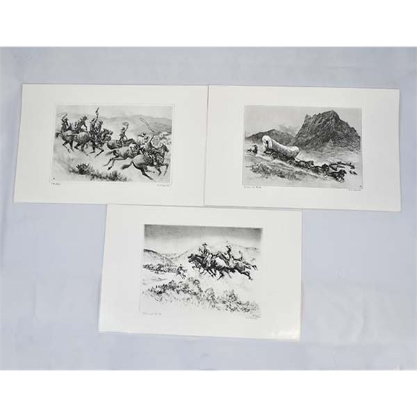 3 Lamenated R. H. Palenske Prints