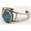 Image 1 : Navajo Sterling Denim Turquoise Cuff Bracelet