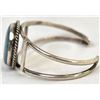 Image 5 : Navajo Sterling Denim Turquoise Cuff Bracelet
