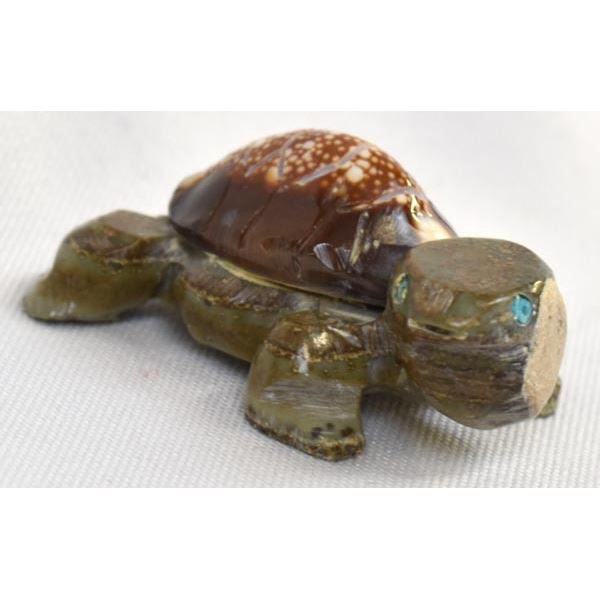 Navajo Picasso Marble Turtle Fetish,Louise Singer