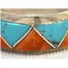 Image 2 : Native American Navajo Sterling Inlay Ring, 9.75