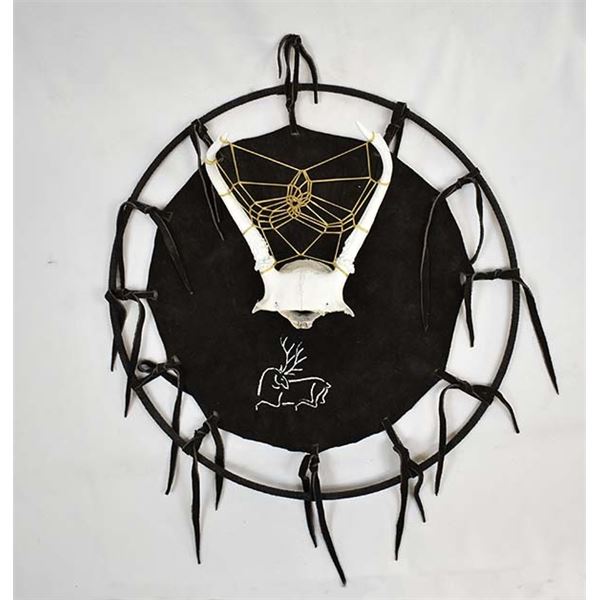 Picuris Pueblo Antelope Antler Honor Shield, Rael