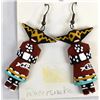 Image 4 : 2 Pairs of Native American Wood Kachina Earrings