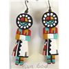 Image 5 : 2 Pairs of Native American Wood Kachina Earrings