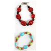 Image 6 : 7 Stone and Coral Bracelets