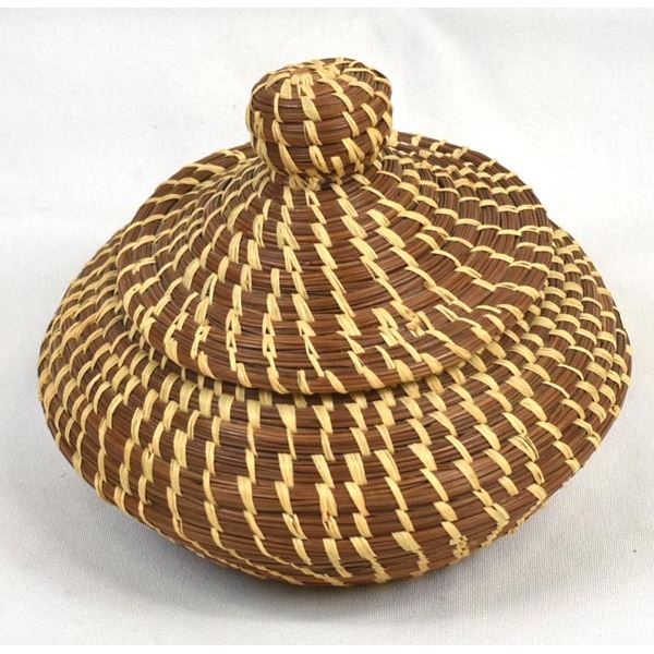 Coushatta Coiled Lidded Basket
