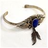 Image 4 : Navajo Sterling Lapis Cuff Bracelet