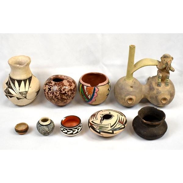 9 Pieces of Assorted Pottery in need of TLC