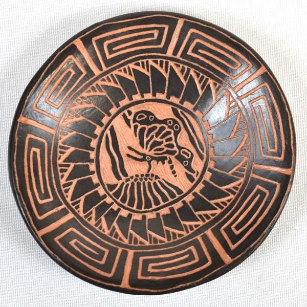 Acoma Incised Pottery Shallow Bowl
