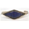 Image 2 : Zuni Sterling Inlay Lapis Bracelet by M. Luarkie