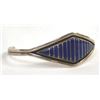 Image 5 : Zuni Sterling Inlay Lapis Bracelet by M. Luarkie