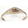 Image 7 : Zuni Sterling Inlay Lapis Bracelet by M. Luarkie