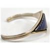 Image 9 : Zuni Sterling Inlay Lapis Bracelet by M. Luarkie