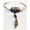 Image 2 : Navajo Sterling and Lapis Cuff Bracelet