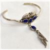 Image 4 : Navajo Sterling and Lapis Cuff Bracelet