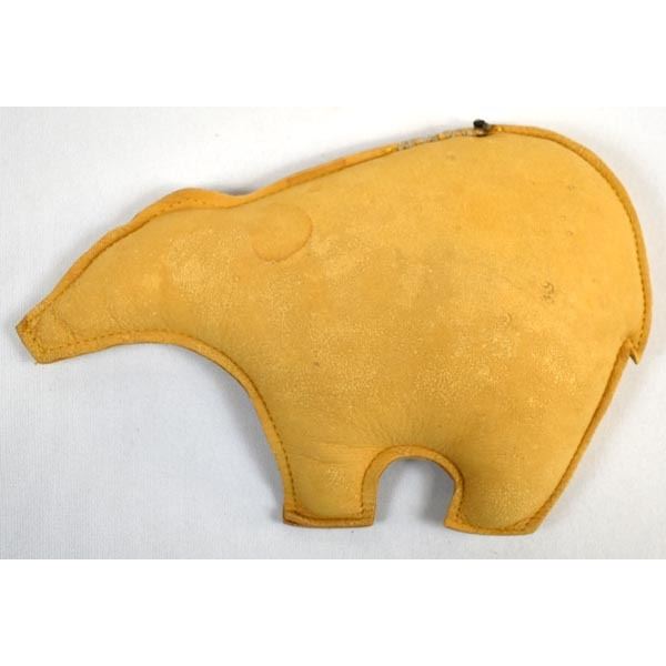 Navajo Leather and Sand Bear Bag