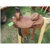 Image 2 : Tall Horse Roping Saddle (15"), Sheep Skin Cinches, Deep Stirrups and Breast Collar
