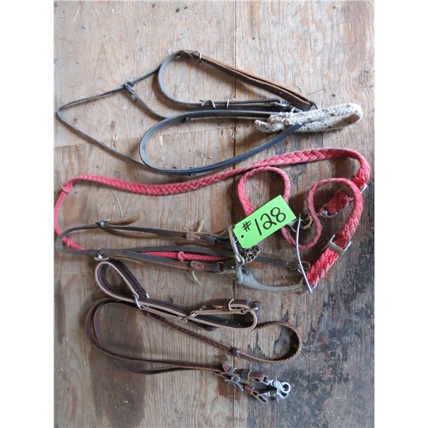 Leather Hobbles, Bridle c/w Bit and Reins, Leather Reins and Leather Tie Down