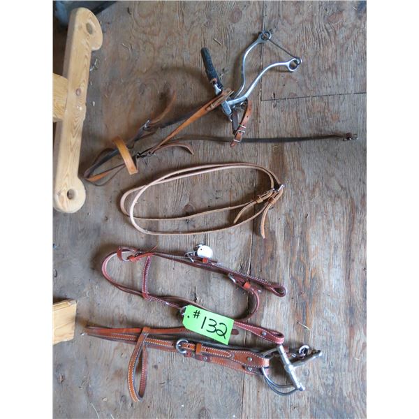 Billy Cook Headstall, Leather Bridle c/w Snaffle and Hackamore