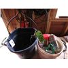 Image 1 : 2- Buckets, 2- Bridle Hooks and Misc. Grooming Items