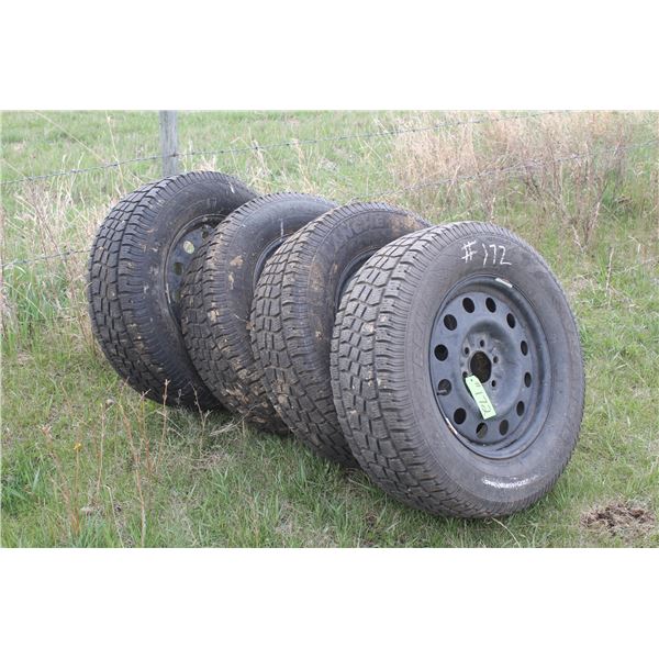 4- 18" Tires, V.G. c/w Ford Rims