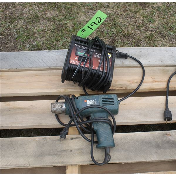 B&D Heat gun and Battery Charger