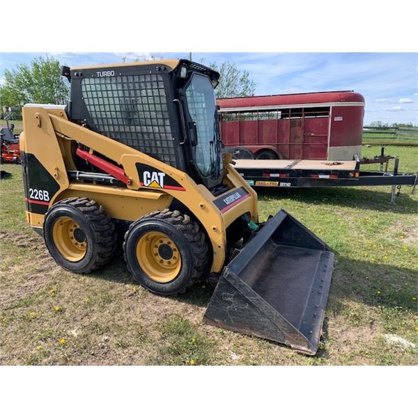 Approx. 2006 Cat 226B Skidsteer, #CAT0226 BPM JH06479, Showing 1445 Hrs, Heated Cab, Aux, Hyd's, App