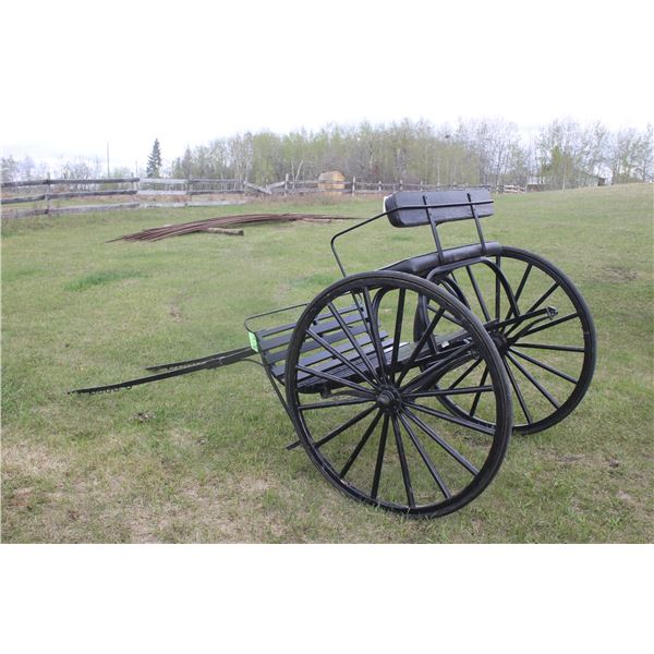 2 Seater Horse Draft Show Cart (Pristine Condition) 48" Wheels- Made by East Bruce Mfg.