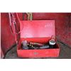 Image 1 : Red Tool Box c/w Grinder and Misc. Tools