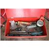 Image 2 : Red Tool Box c/w Grinder and Misc. Tools