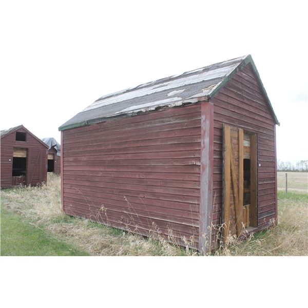 Wood Granary c/w Misc. Wood (Buyer's Responsible for Loading)