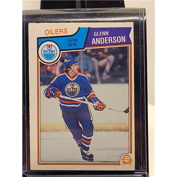 1983 84 OPC #24 GLENN ANDERSON EDMONTON OILERS O-PEE-CHEE