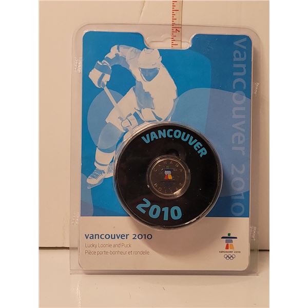 2010 $1 VANCOUVER OLYMPIC WINTER GAMES - LUCKY LOONIE AND PUCK