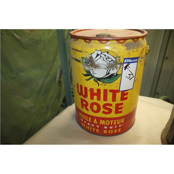 WHITE ROSE 5 GALLON PAIL