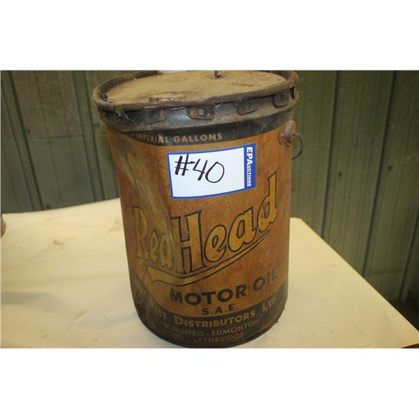 RED HEAD 5 GALLON (DENTED, DISCOLORED)