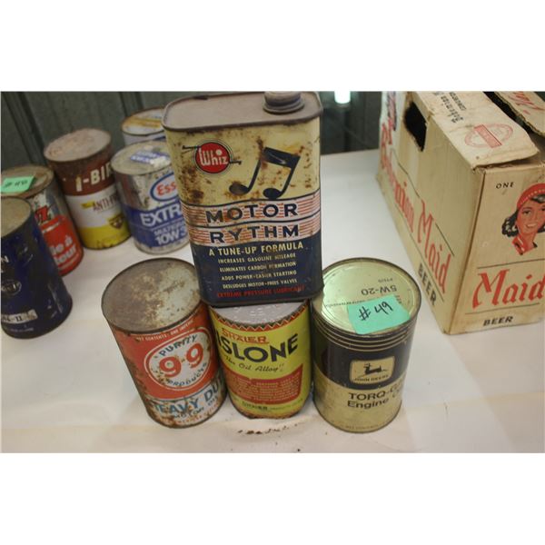 JOHN DEERE, RISLONE, PURITY 99 & WHIZ CANS