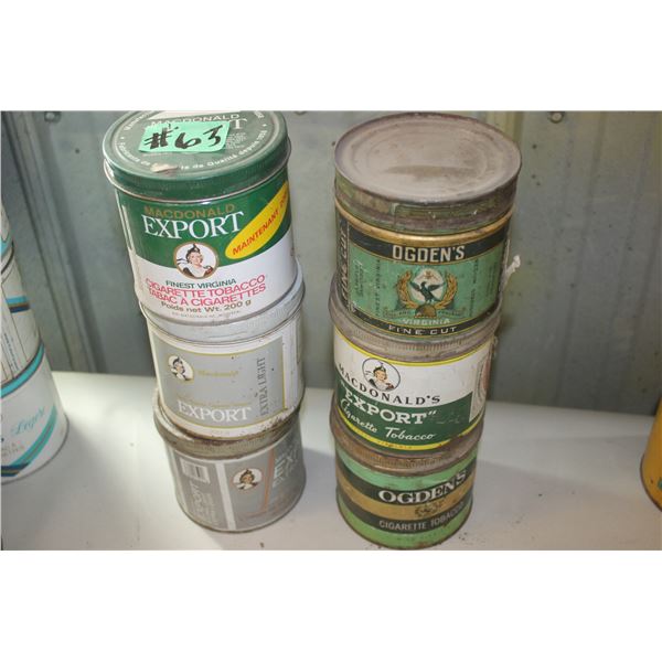 6 - TOBACCO TINS