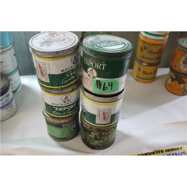 6 - TOBACCO TINS