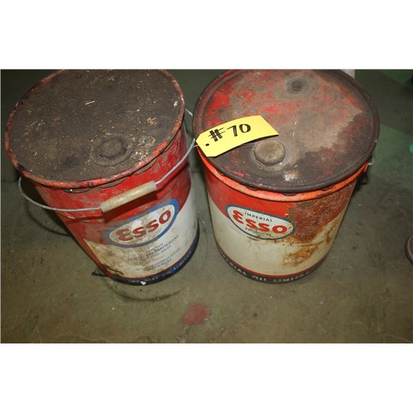 2 - ESSO 5 GALLON PAILS