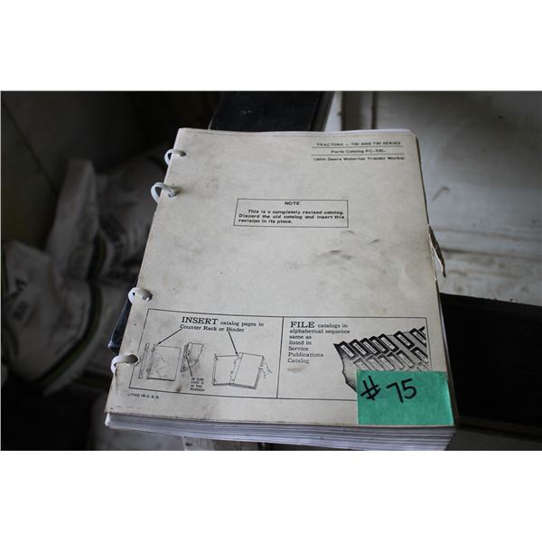 JOHN DEERE 720 - 730 PARTS BOOK