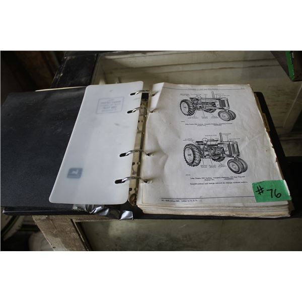 JOHN DEERE 620 - 630 PARTS BOOK