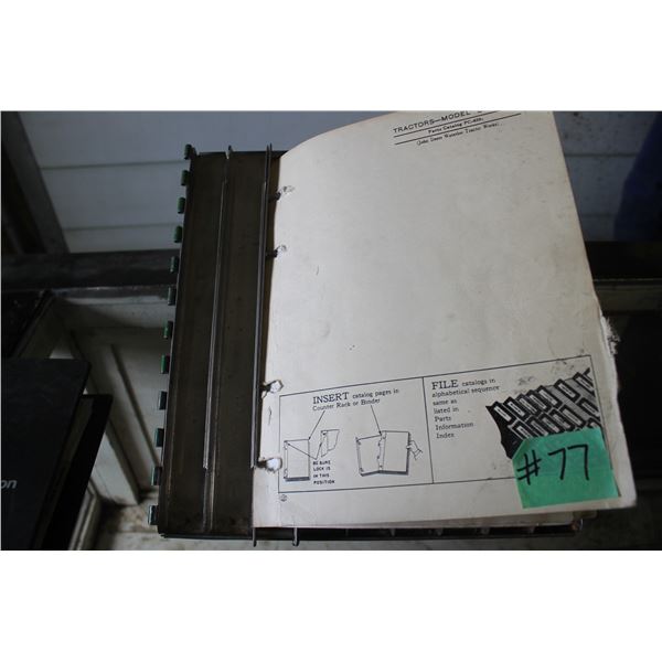 JOHN DEERE D PARTS BOOK