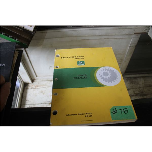 JOHN DEERE 520 - 530 PARTS BOOK