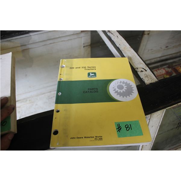JOHN DEERE 320 - 330 PARTS BOOK