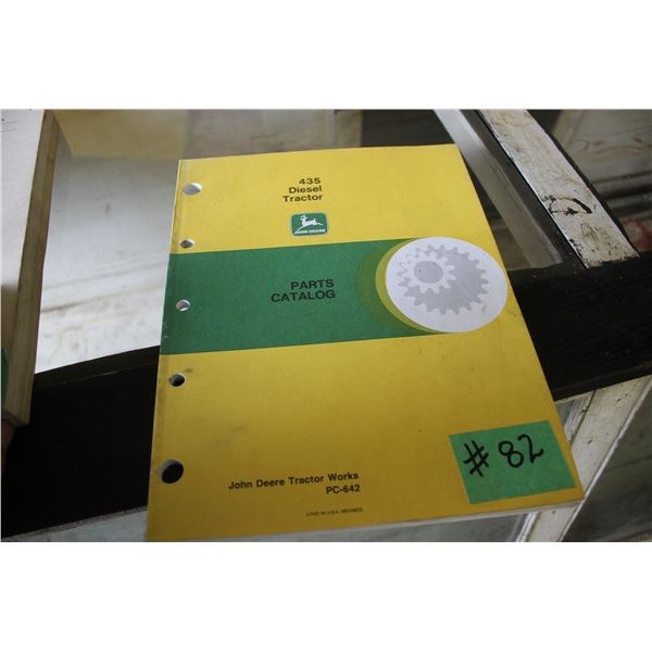 JOHN DEERE 435 PARTS BOOK