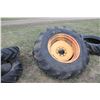 Image 1 : 2 - 14.9 X 26 TIRES & RIMS