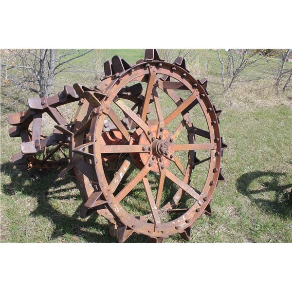 2- CASE LA REAR SKELETON WHEELS