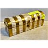 Image 1 : VINTAGE MOTHER OF PEARL & BRASS BOX